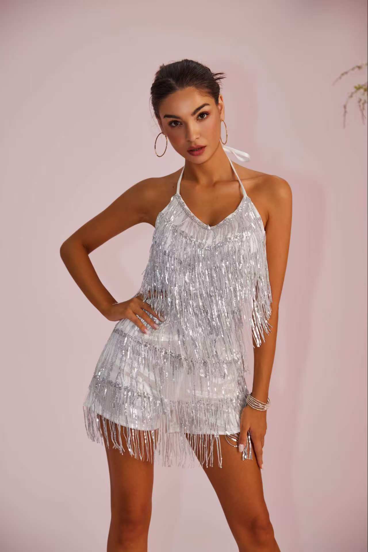 Women's Summer Sexy Suspender Dress Culottes Fashion Hot Sequined Women's Jumpsuit/clothing