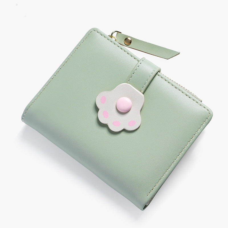 Women's Campus Cat's Paw Cute Short Korean Ladies Wallets