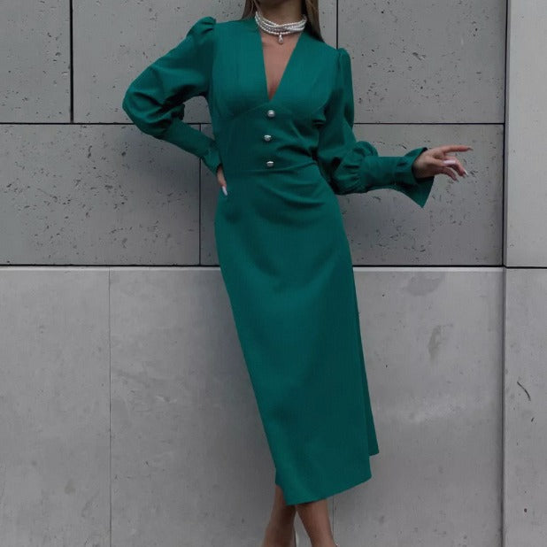 Women's Classic Slim Fit A- Line Dress Dresses