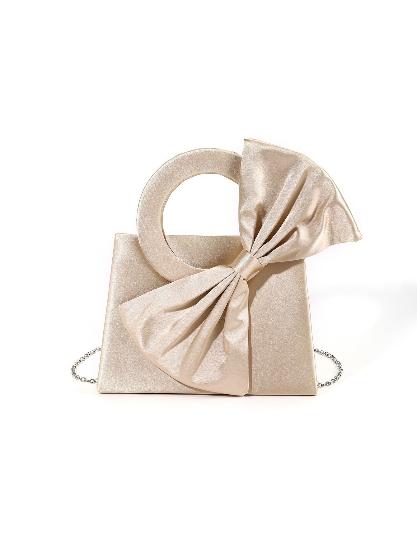 French Style Design Solid Color Bow Handbags