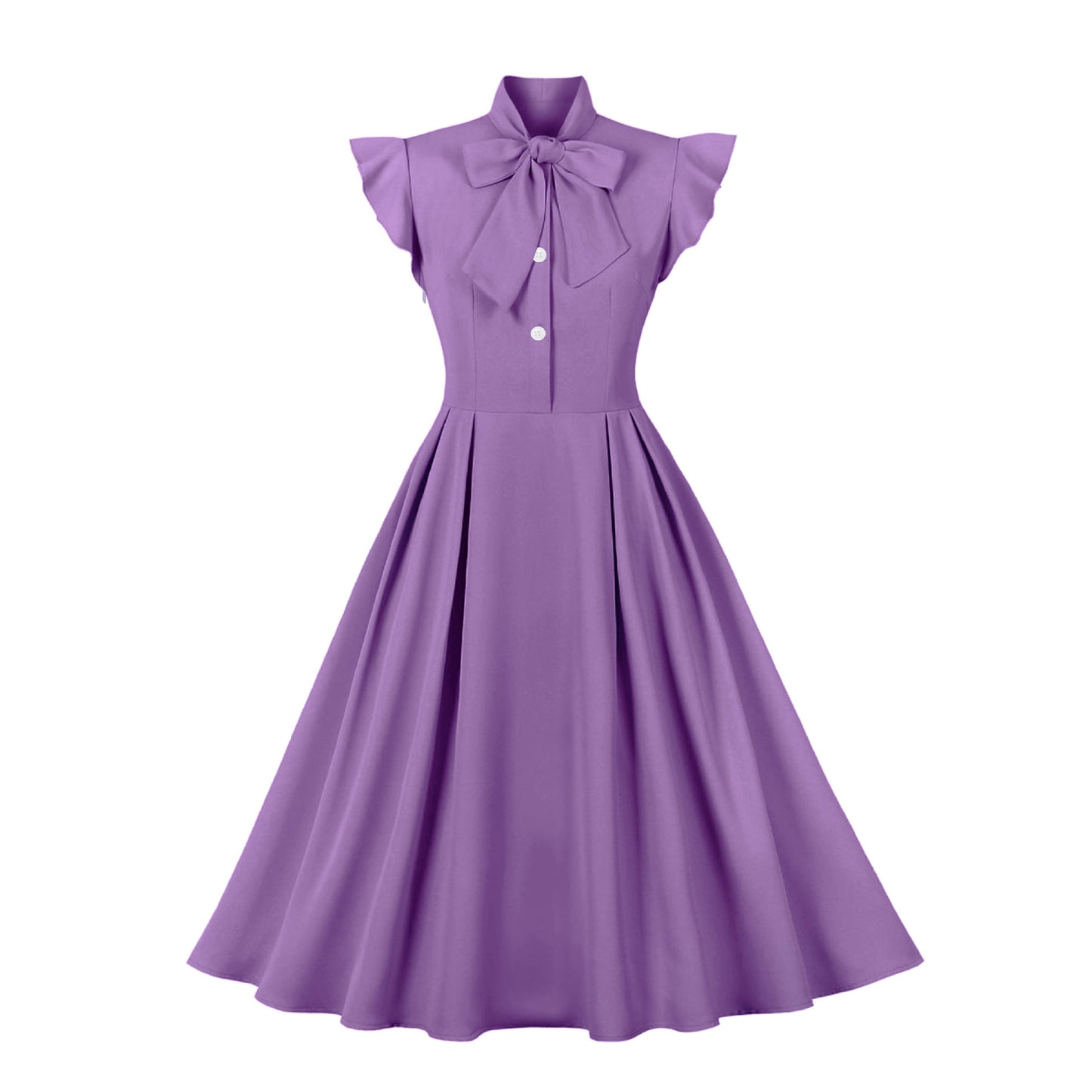Women's Ruffle Sleeve Large Swing Retro Dress Dresses