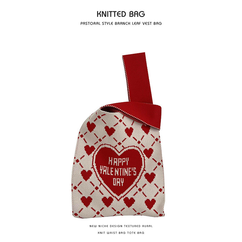 Women's Knitted Vest Versatile Large Capacity Commuter Handbags