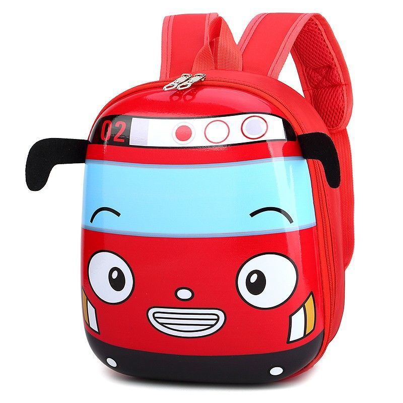 Boys Eggshell Car Cartoon Preschool Cute Kindergarten School Bags