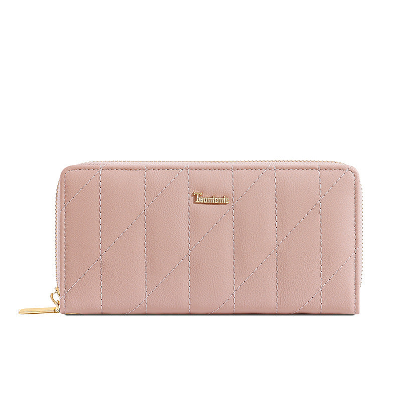 Fashion Long Design Zipper Leather Large Handbags