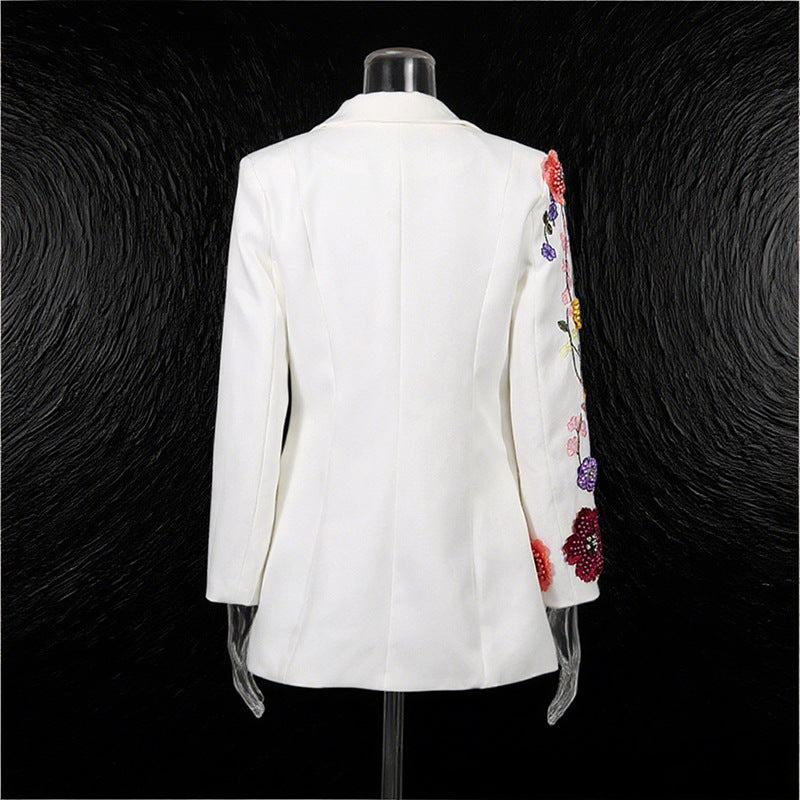 Women's Three-dimensional Flower Embroidery Design Light Luxury Suits