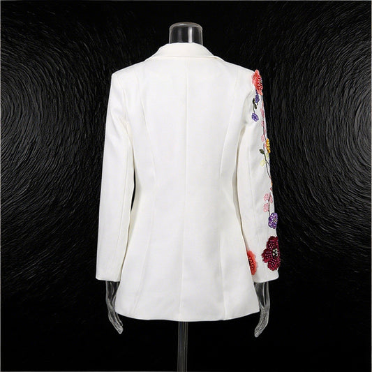 Women's Three-dimensional Flower Embroidery Design Light Luxury Suits
