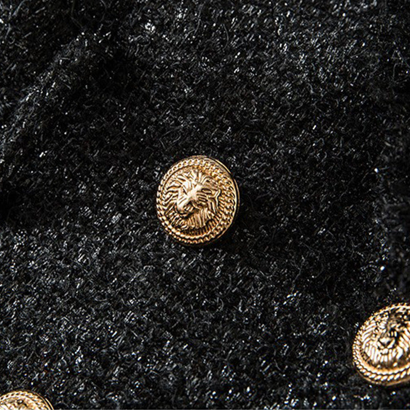 Black Waist Slim Fit Temperament Commute Blazers