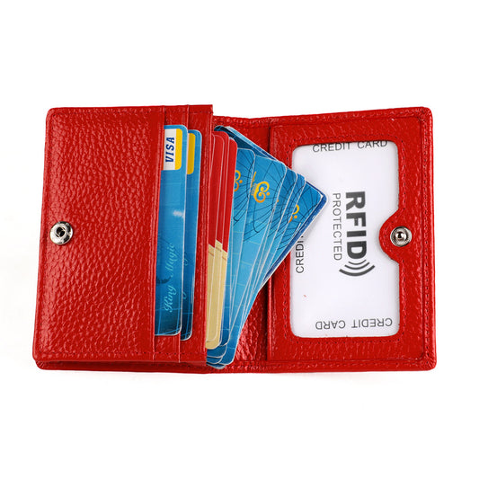 Leather First Layer Clip Bank Hand Card Holder
