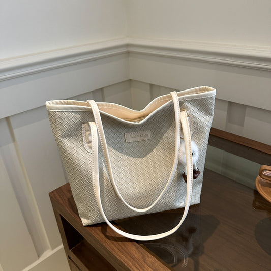 Women's Fashionable Plaid Large Capacity Commuter Underarm Tote Bags