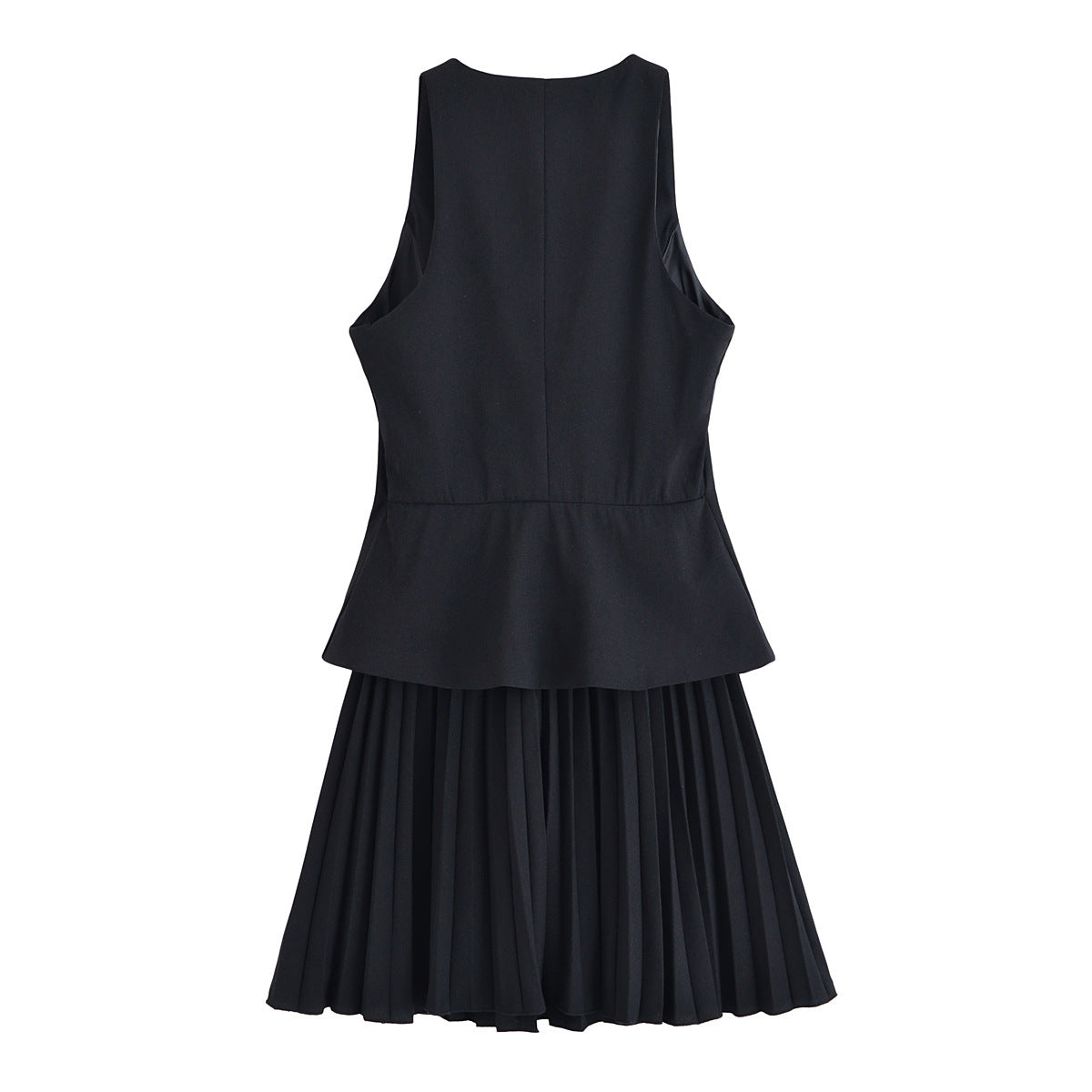 Women's Homemade Fashionable Pleated Sleeveless Dress Dresses