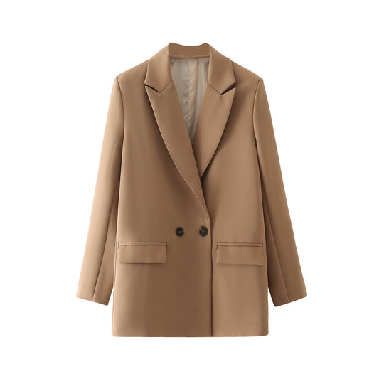 Women's Elegant Color Fashion Light Gray Blazers