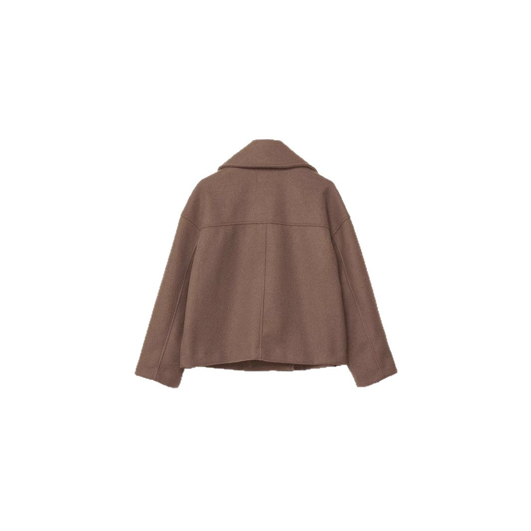Women's Casual Small Woolen Long Sleeve Lapel Blazers