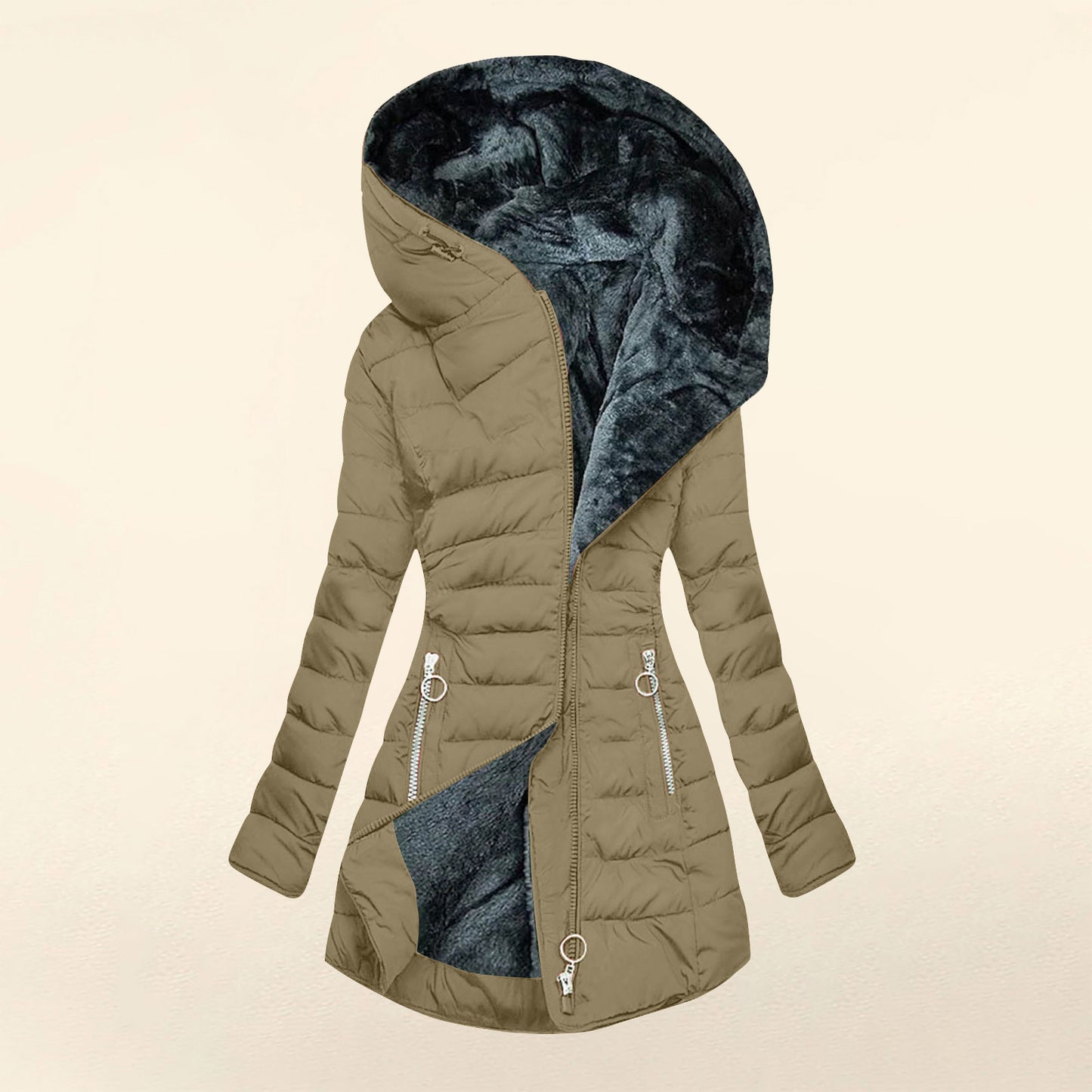 Women's Winter Warm Fur Collar Cotton Clothes Coats