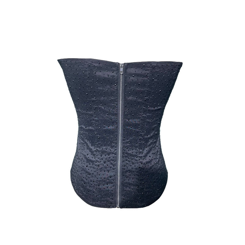 Women's High Elastic Mesh Hot Drilling Sling Tops