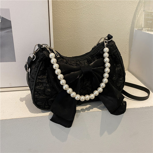 Women's Popular Niche Bow Summer Fashion Pearl Bags