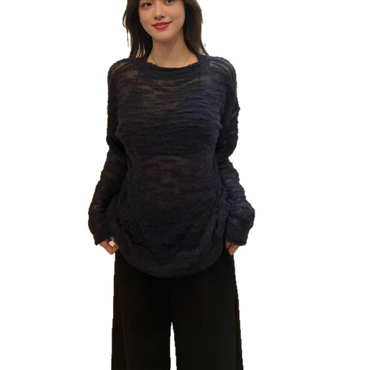 Women's Idle Style Loop Yarn Thin Bottoming Knitwear