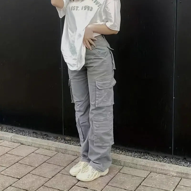 Women's Overalls Straight Casual Loose Street Pants