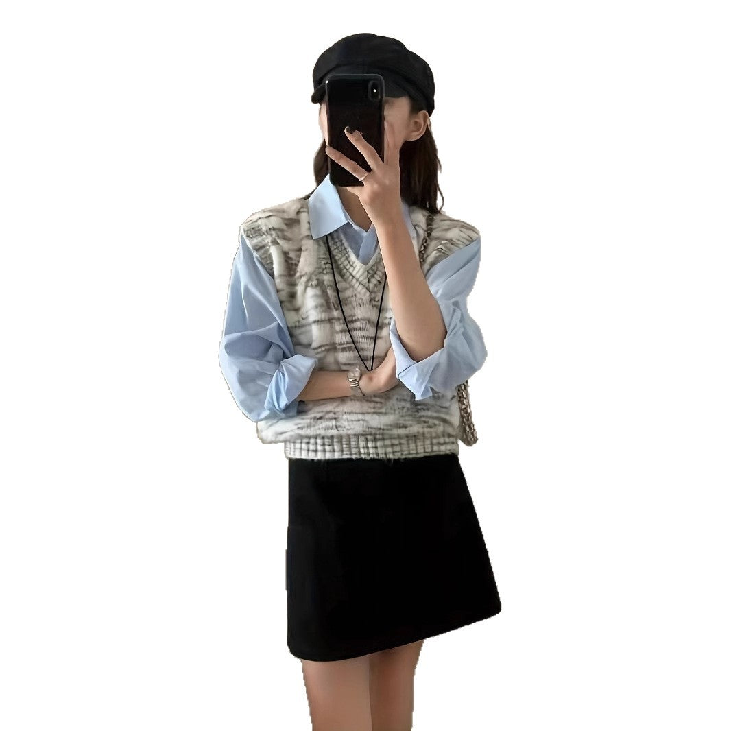 Durable Women's Style Colorful Wool Knitted Vests