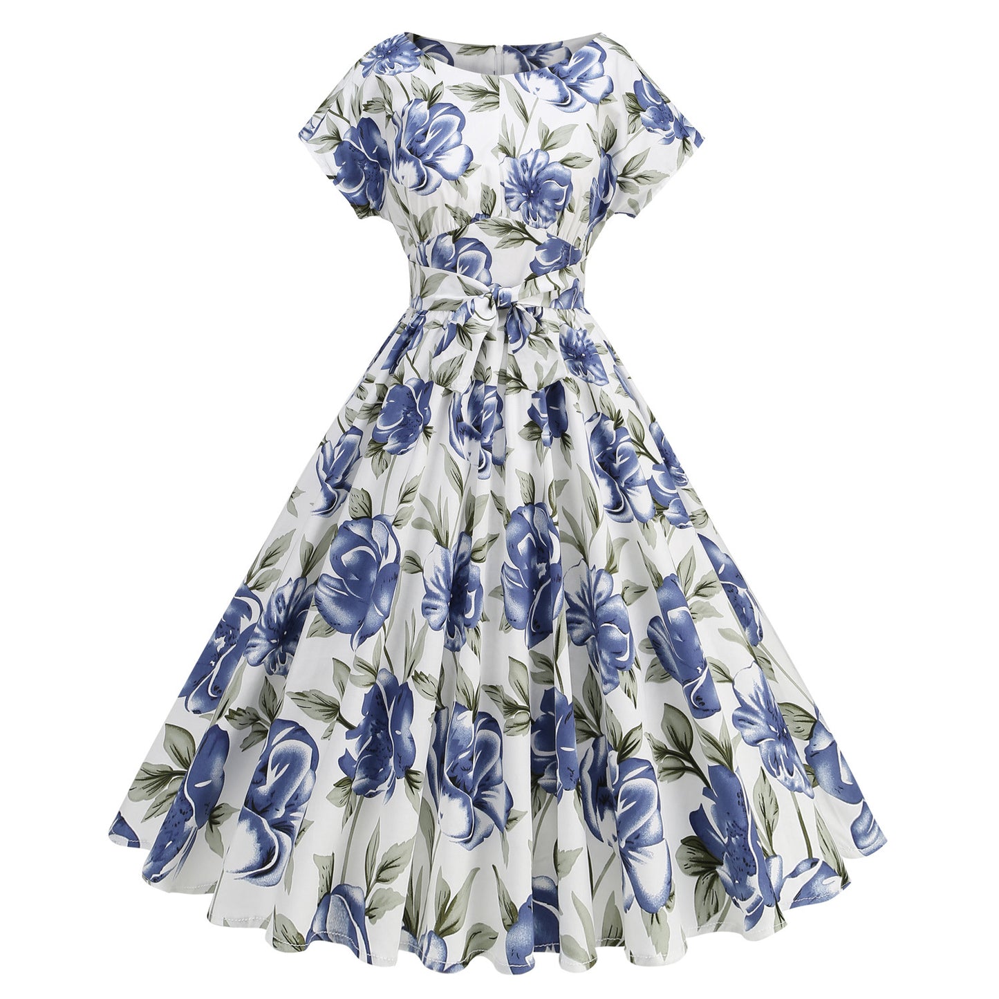 Retro Floral Easy To Elegant Mid-length Dresses