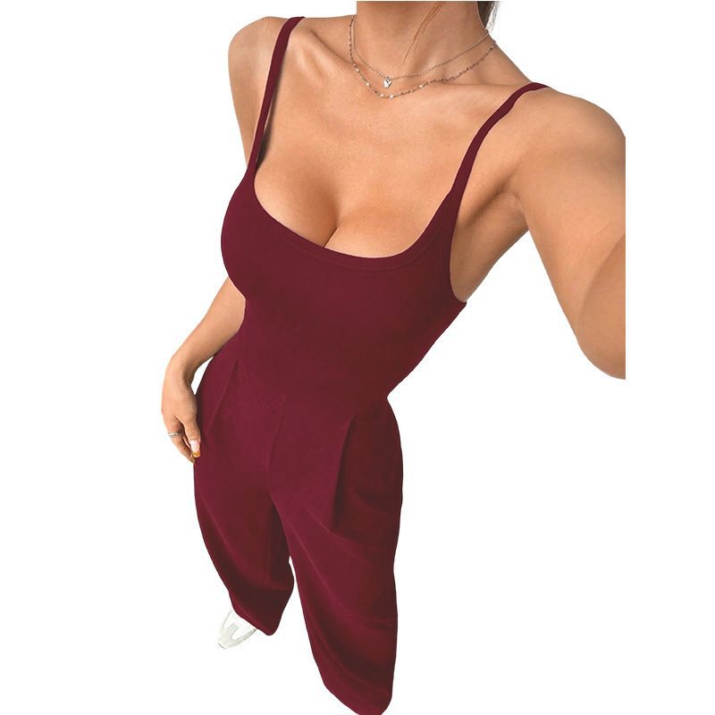 Women's Street Hipster Sling Thin High Waist Women's Jumpsuit/clothing