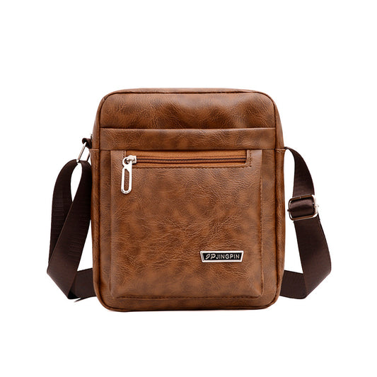 Men's Korean Style Large Capacity Leather Men's Shoulder Bags