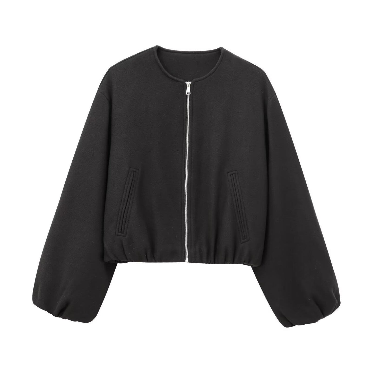 Zipper Pilot Round Neck Autumn Soft Jackets