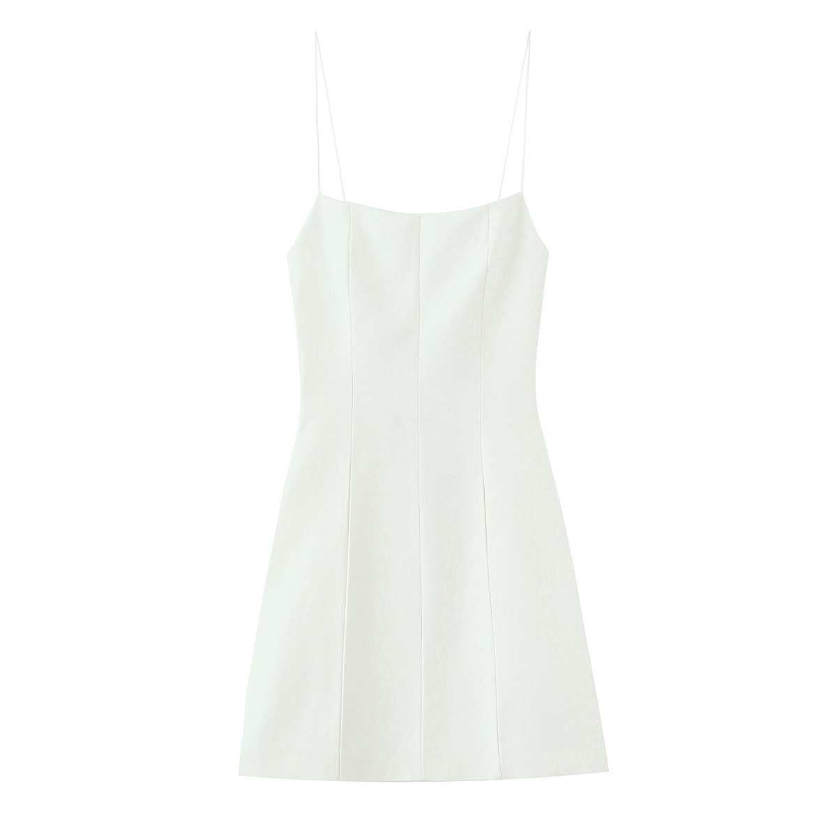 Women's Dress With Bow Elastic Back White Shorts