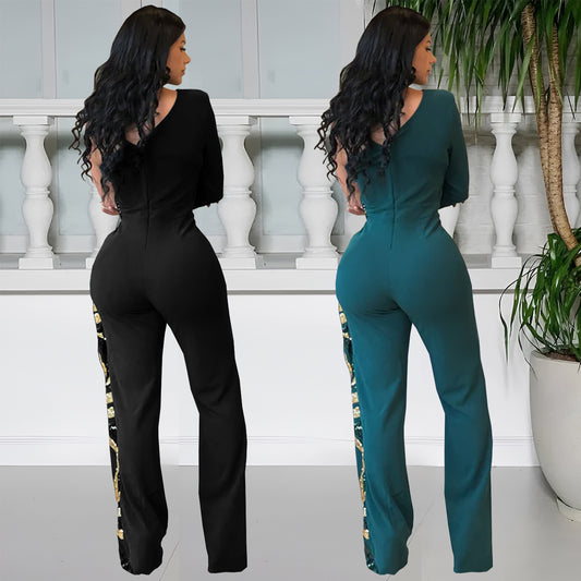 Women's Fashion Wear Elegant One Shoulder Bead Jumpsuits