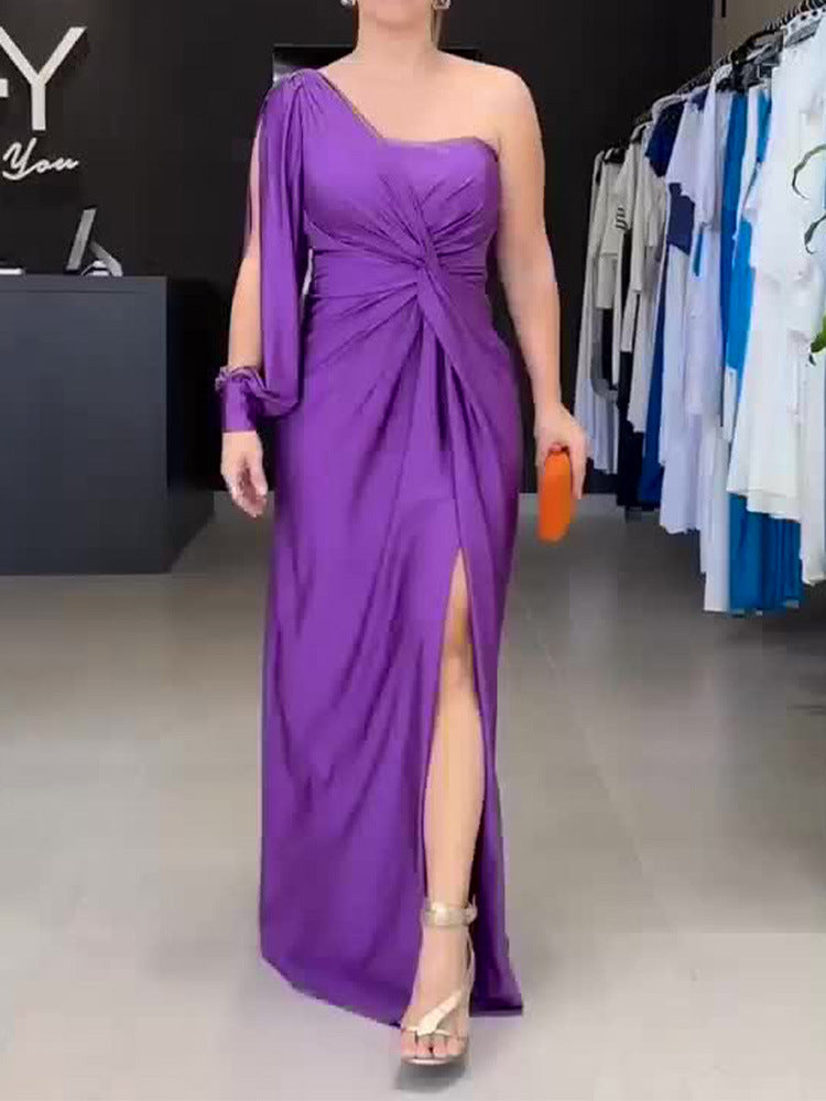 Women's Spring Dress Fashionable Temperament Cinched Waist Dresses