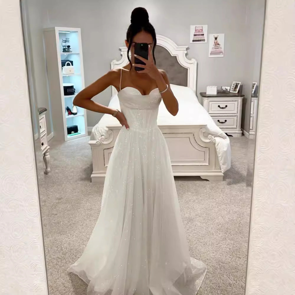 Bronzing Sling Large Swing Dress Casual Dresses