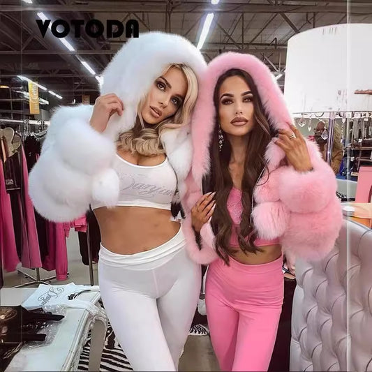 Durable Creative Imitation Fur Overcoat Fashion Coats