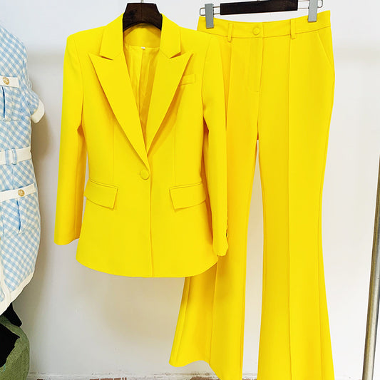 Fashion One Button Cloth Cover Mid-length Suits