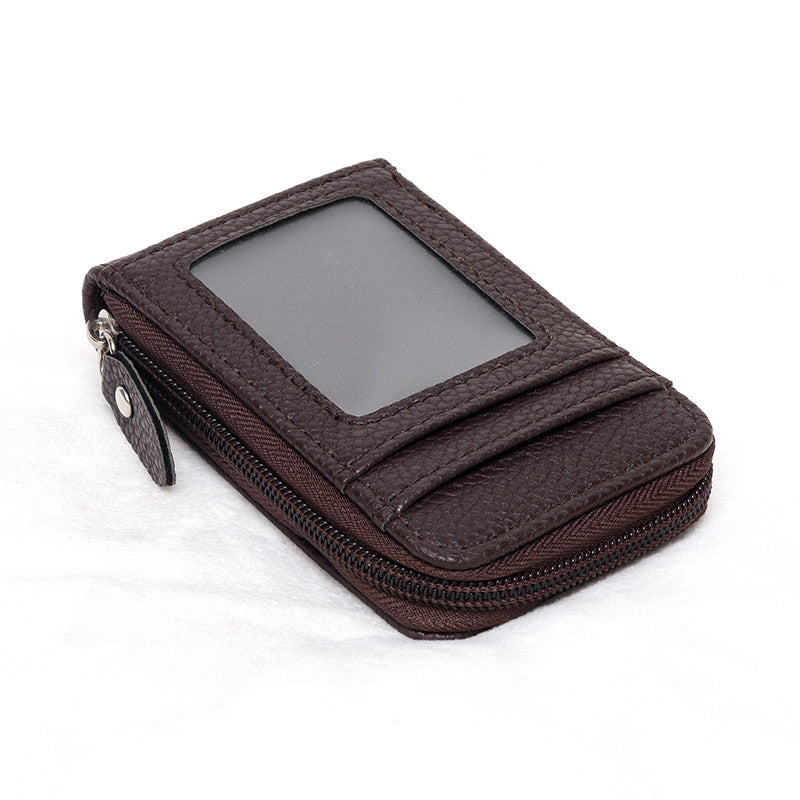 Creative Organ Multifunctional Zipper Vertical Short Card Holder