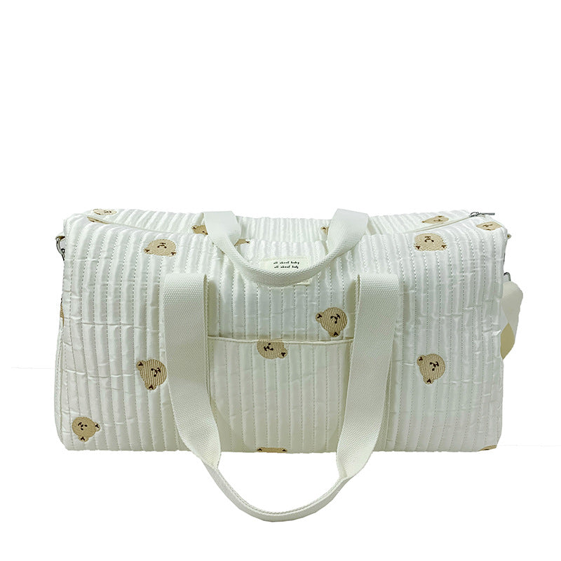 Large Korean Style Capacity Bear Embroidery Bags