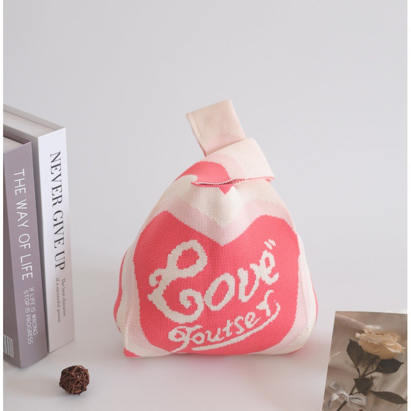 Women's Knitted Woven Vest Simple Gift Handbags