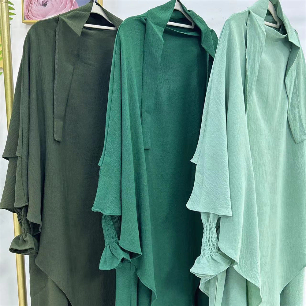Turkey Solid Color Dress With Headscarf Dresses
