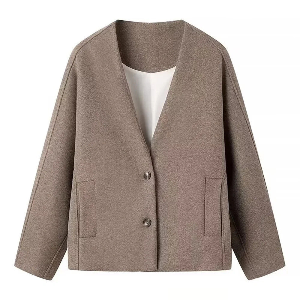 Women's Trendy Loose Double-breasted Long-sleeved Pocket Jackets