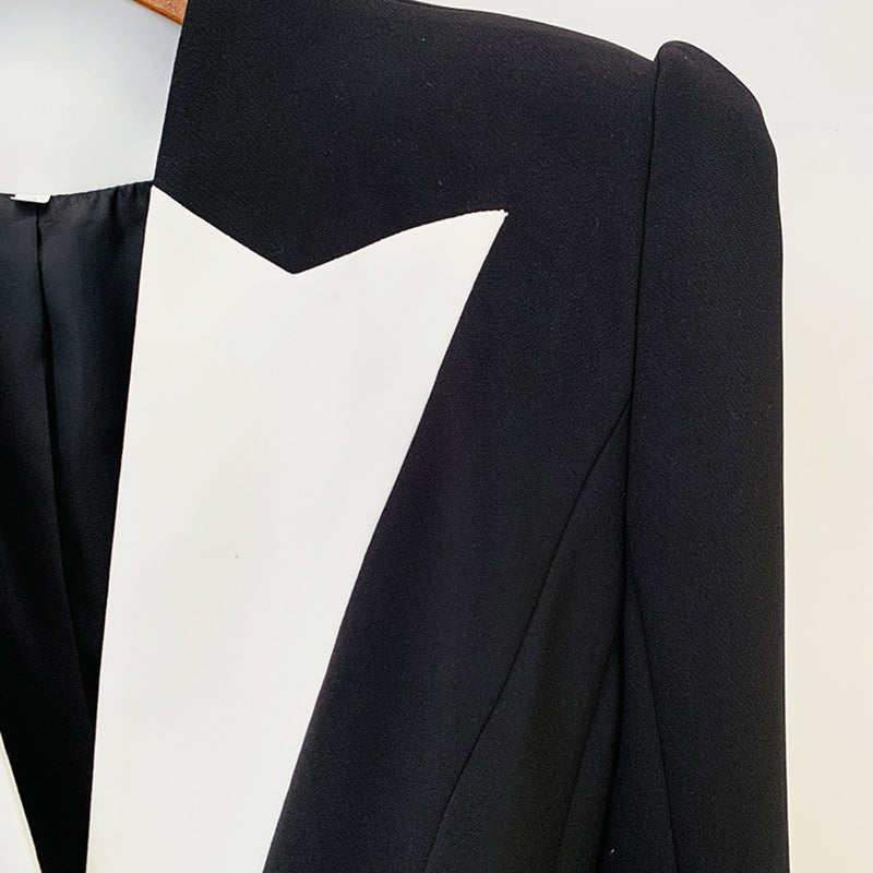 Fashion Contrast Color Slim Fit One Suits
