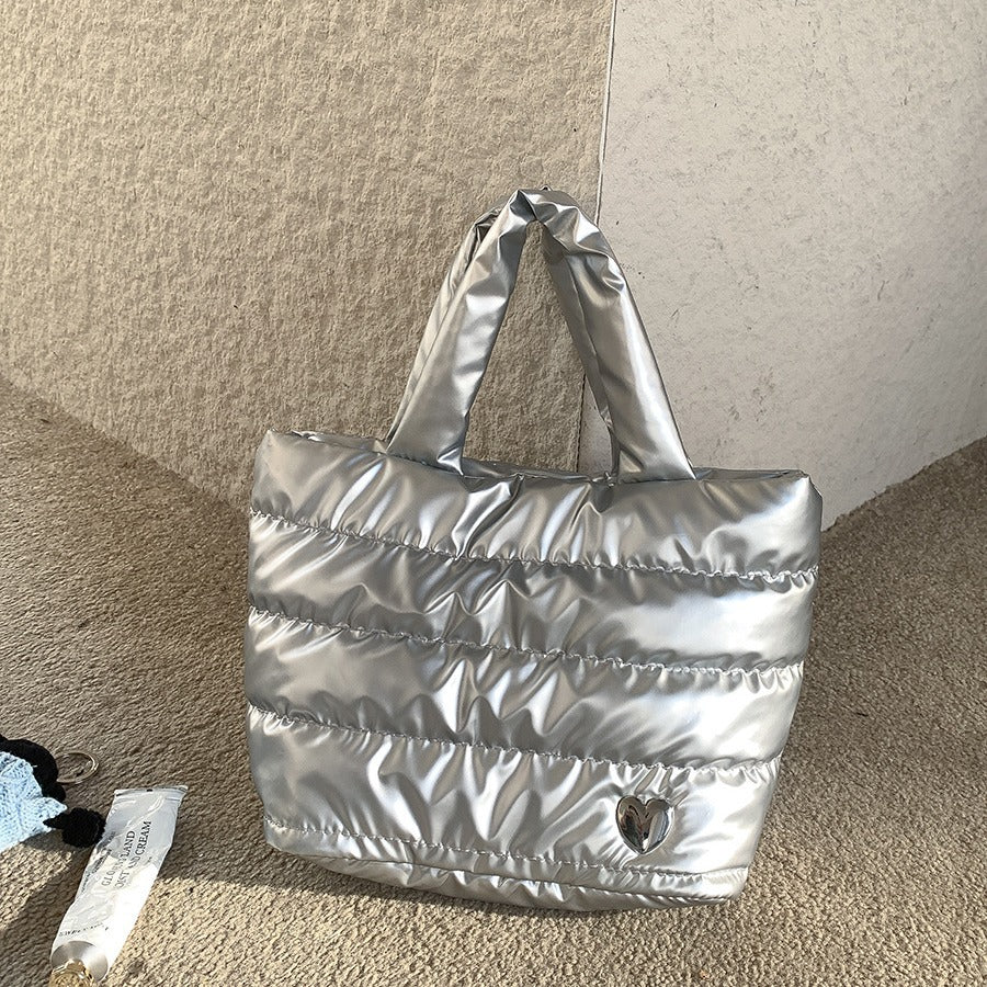 Women's High-grade Love Jacket Down Niche Horizontal Handbags