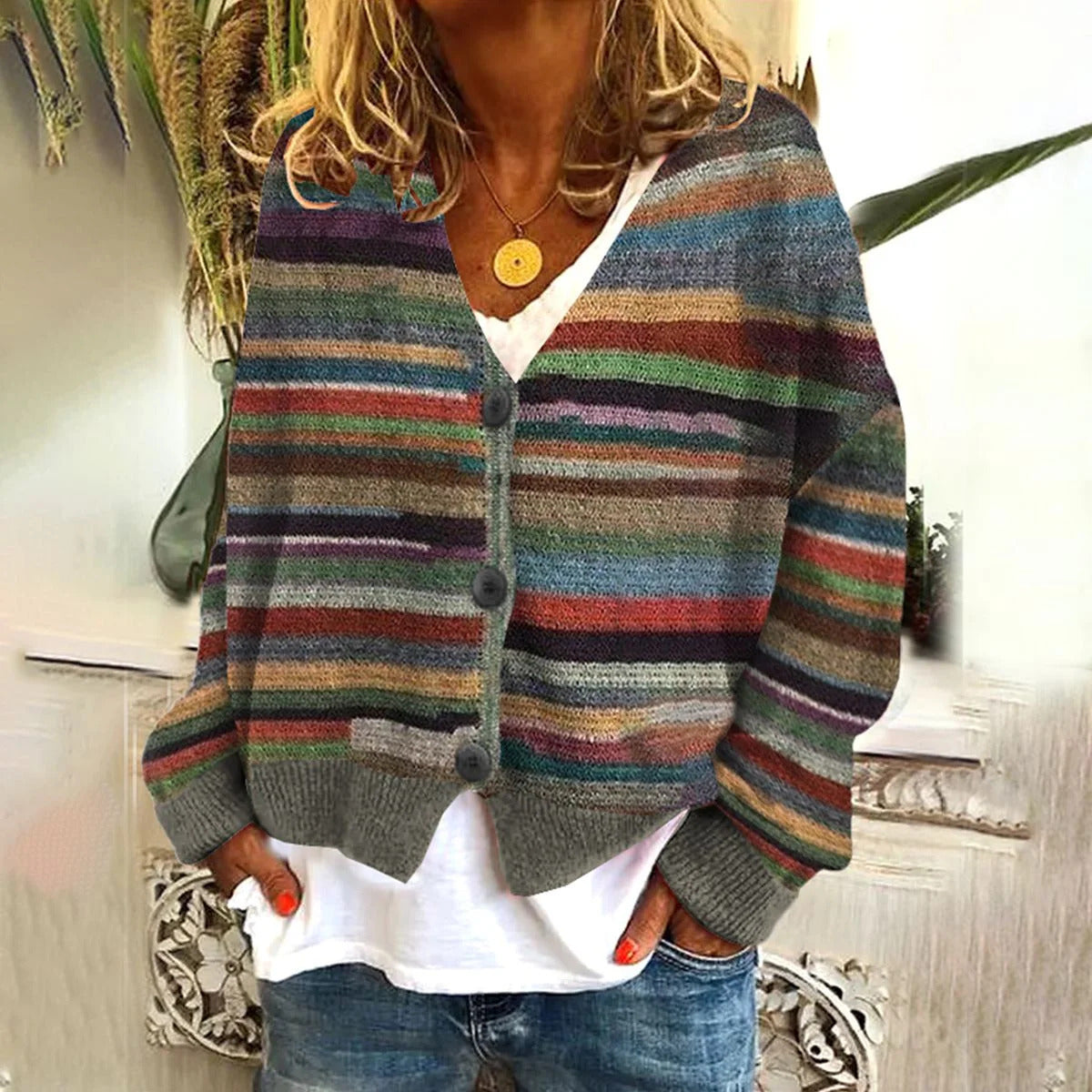 Women's Printed Wear Soft Feel Casual Fashion Sweaters