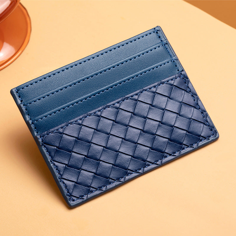 Women's & Men's & Lightweight Mini One-piece Woven Soft Card Holder