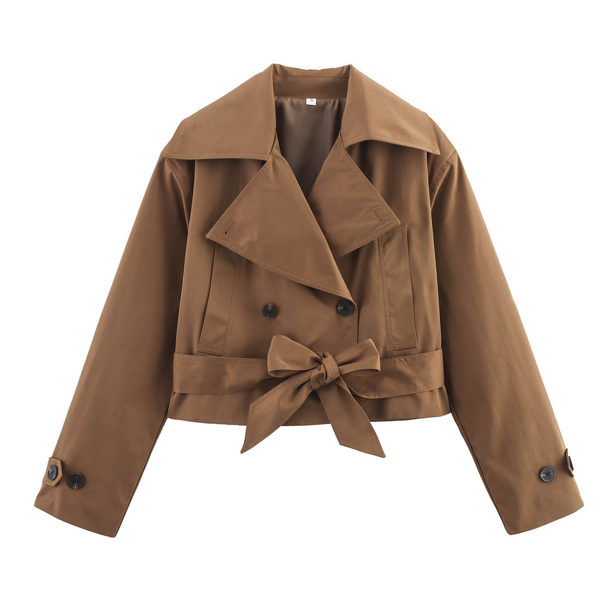 Women's Spring Stylish Simple Versatile Belt Wind Jackets