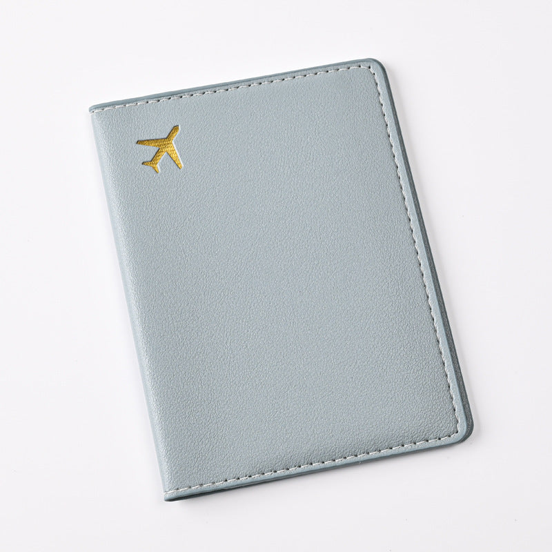 Aircraft Leather Passport Foreskin Can Be Set Card Holder