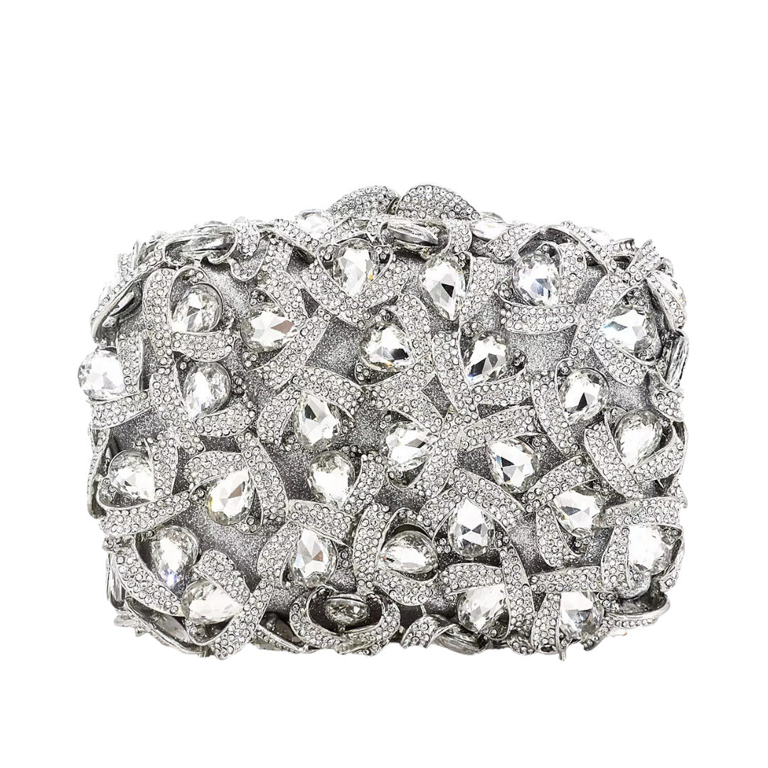 Women's Colorful Luxury Full Steamed Crystal Bun Evening Bags