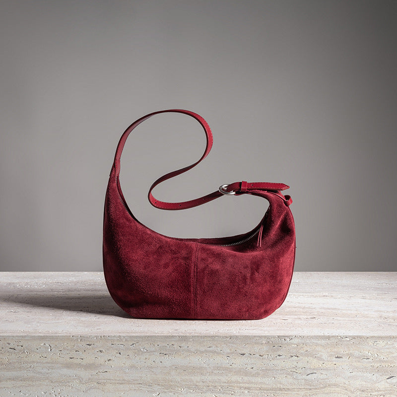 Women's Underarm Retro Style Suede Matte Crossbody Bags