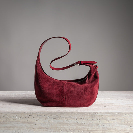 Women's Underarm Retro Style Suede Matte Crossbody Bags