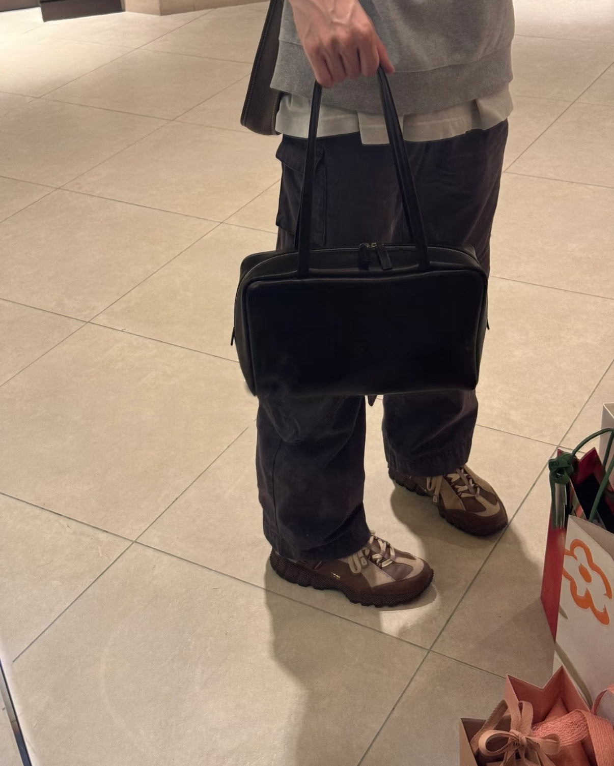 Attractive Bowling Sheepskin Commuter Portable Underarm Shoulder Bags