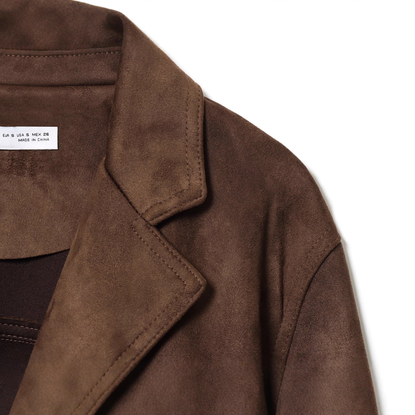 Women's Autumn With Belt Suede Effect Jackets