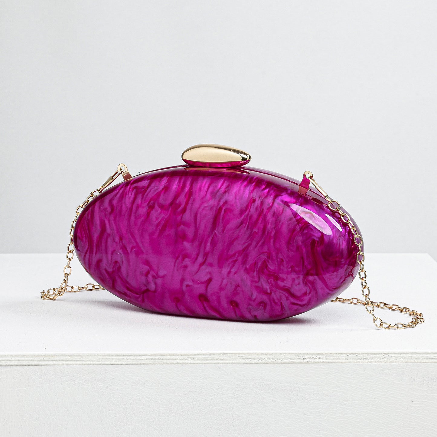 Women's Xi Press Acrylic Banquet Clutch Chain Evening Bags