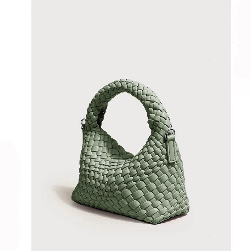 Women's High-grade Design Selenodont Half Moon Woven Bags
